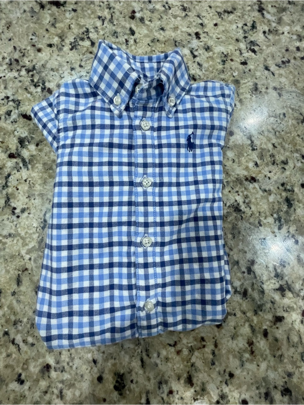 Ralph Lauren Blue Plaid Button-Down Kids Shirt